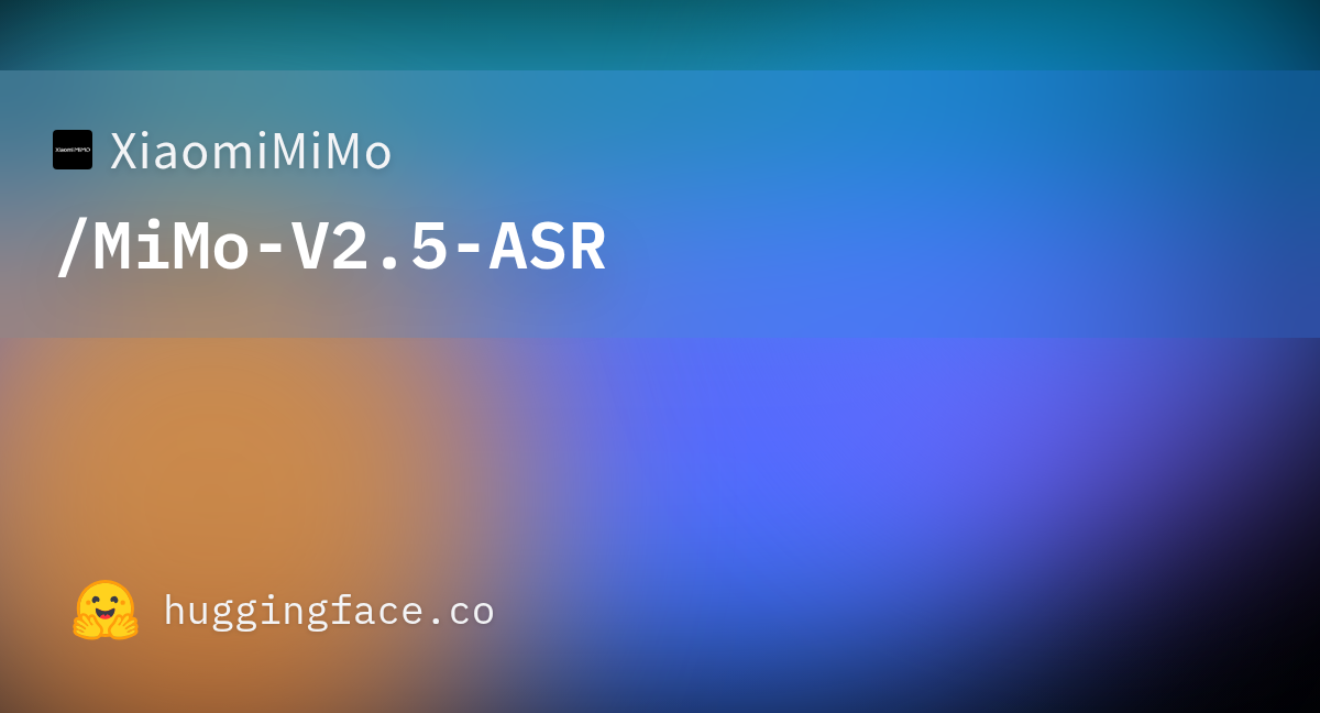 Xiaomi представила модель MiMo-V2.5-ASR для распознавания речи