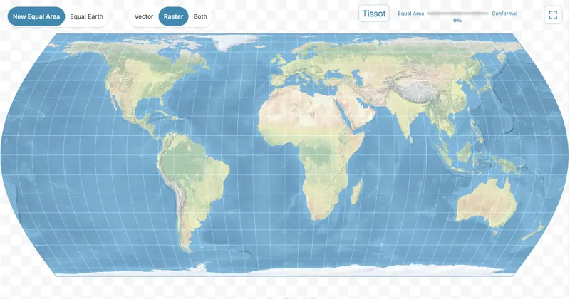 Ben Joffe ha presentato una nuova proiezione cartografica equiangolare